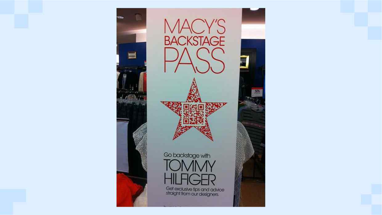 Macy backstage pass QR Code camapign