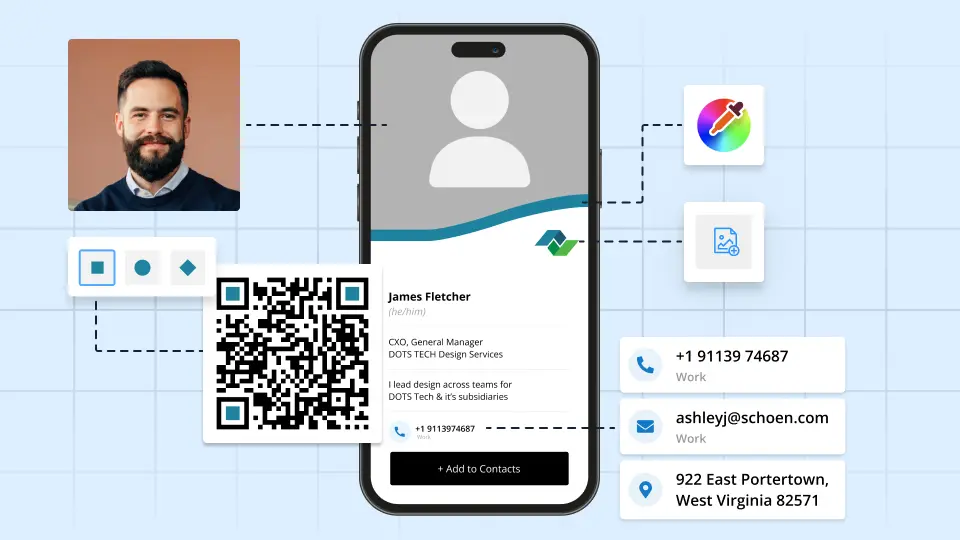 customizable digital business card design