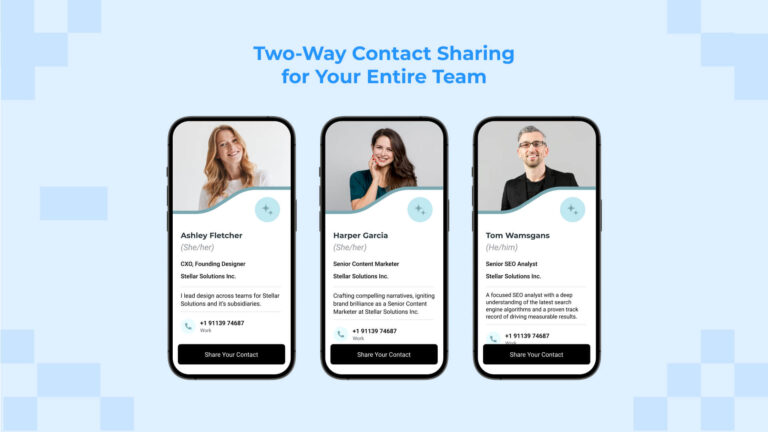 Two-way contact sharing for your entire team.
