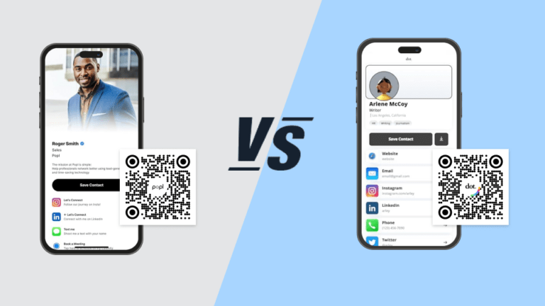 Popl vs. Dot: Which digital business card is better?